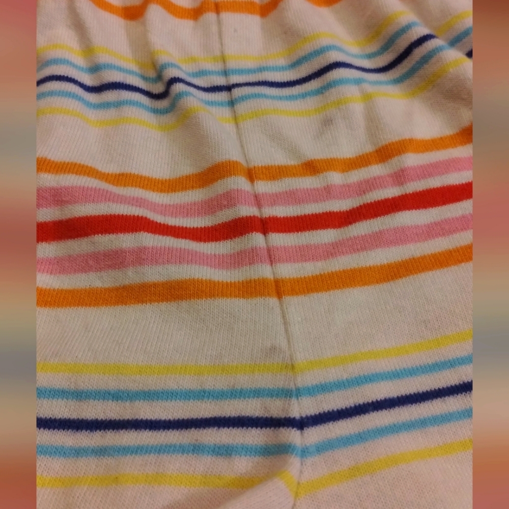 Cat & Jack Girls Rainbow Striped Cross Back Knit Sleeveless Romper Shorts Size 8 - Picture 14 of 15